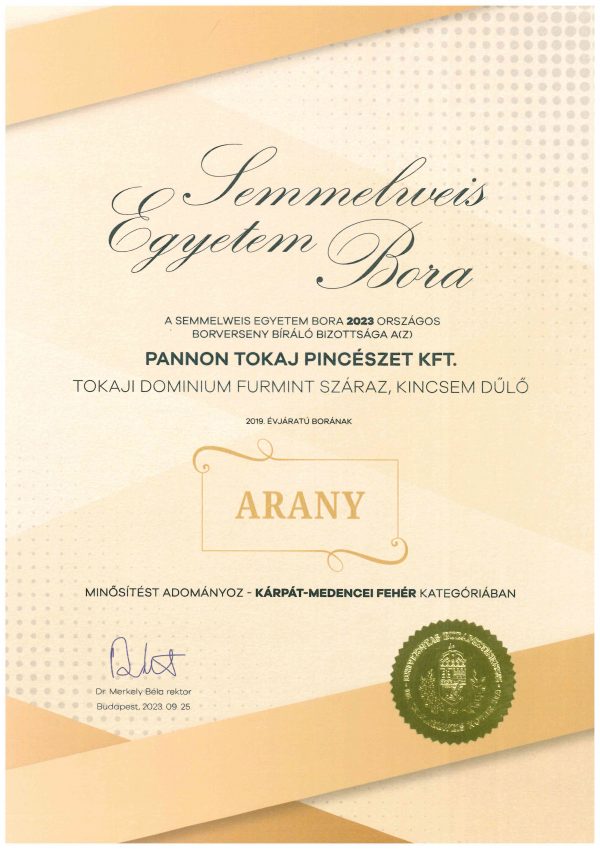 2023 Semmelweis Pannon Tokaj DomFurmint