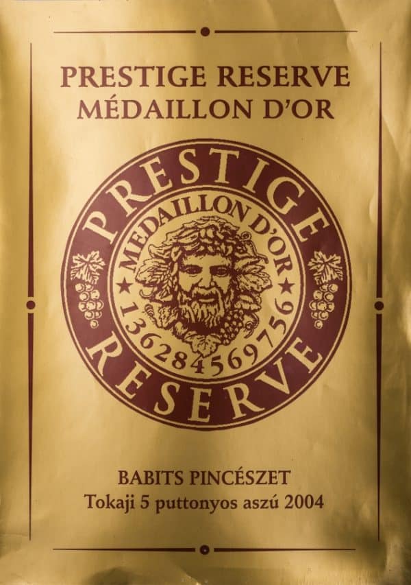 Prestige Reserve Award - Babits Tokaji Aszu 5 - 2004 puttony